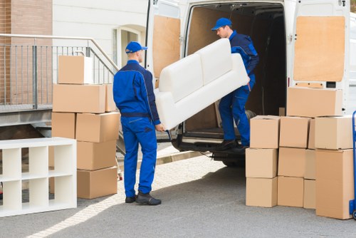 Careful loading of furniture by a Shoreditch man and van service